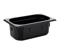 APS 82073 GN 1/4 Contenitore Gastronorm, in policarbonato, dimensioni 265 x 162 mm/altezza 100 mm/volume 2,5 litri, nero