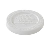 APS 82338 Weck - coperchio sigillato, set di 5, Ø 7 cm, polietilene, bianco, Set di 5 coperture