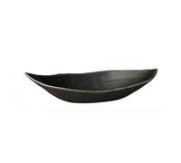 APS 84101 - Vassoio in melamina, 36 x 19 cm, altezza 8 cm, colore: Nero con bordo marrone