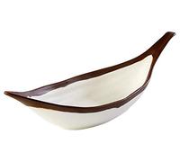 APS 84579 Vaschetta CROCKER, 30,5 x 10 cm, altezza 7,5 cm, melamina, crema con bordo marrone
