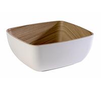 APS 84583 GN 1/6 Schale FRIDA, 17,6 x 16,2 cm, altezza 7,5 cm, melamina, bianco/effetto legno