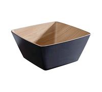 APS 84593 Ciotola FRIDA, 25 x 25 cm, altezza 12 cm, melamina, nero/effetto legno