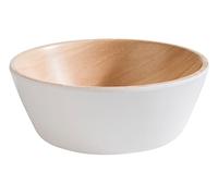 APS 84605 Ciotola FRIDA, Ø 12,5 cm, altezza 4,5 cm, melamina, bianco/effetto legno