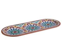 APS 84686 ARABESQUE - Piatto in melammina, 38 x 15,5 cm, altezza 2 cm, effetto terracotta