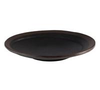APS 84729 MARONE - Piatto in melamina, Ø 20,5 x 2,5 cm, colore: Nero/Marrone