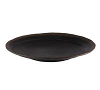 APS 84730 MARONE - Piatto in melamina, Ø 28 x 3,5 cm, colore: Nero/Marrone