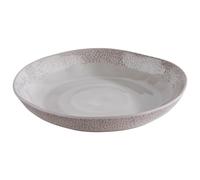 APS 85322 FOOTMARK, piatto profondo, Ø 24 cm, altezza 4 cm, decorazione in melamina, bianco/grigio