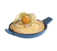 APS Serving Pan "Cast Iron" - Mini padella in ghisa smaltata, Ø 10 cm, altezza: 2 cm, impilabile, adatta al forno, ciotola, Blu