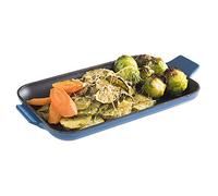 APS Serving Pan "Cast Iron" - Mini padella in ghisa, ghisa smaltata, angolare, L x P x A: 20 cm x 13 cm x 2 cm, impilabile, adatto al forno, ciotola, blu