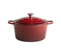 APS 88306 - Pentola con coperchio "5 STARS", in ghisa, adatta per cottura a induzione, utilizzabile in forno, con supporto per coperchio, Ø 28 cm, 6 litri, colore: antracite