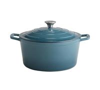 APS 88315 - Pentola con coperchio "5 STARS", in ghisa, adatta per cottura a induzione, utilizzabile in forno, con supporto per coperchio, Ø 28 cm, 6 litri, colore: antracite