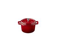 APS 88330 Mini pentola con coperchio 5 STARS - Ghisa smaltata, 0,35 litri, rossa, adatta all'induzione