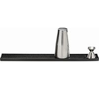 APS 93168 Bar di Matte, 60 x 8 cm, H: 1,7 cm plastica MS, Nero con cavità