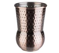 APS 93336 Julep Mug, bicchiere da cocktail, 400 ml, superficie martellata, acciaio inossidabile, aspetto antico in rame