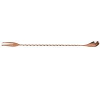 APS 93369 Cucchiaio/forchetta da bar, acciaio inossidabile, con manico tornito, lunghezza 30 cm, aspetto rame