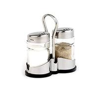 APS Salt and Pepper Menage Economic with Stainless Steel Frame, Glass Shaker wit