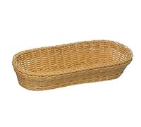 APS Baguette Basket, ovale "PROFI LINE" - Cestino, cestino di vimini in polipropilene - Dimensioni: 28 x 16 cm/Altezza: 8 cm/Colore: Marrone chiaro