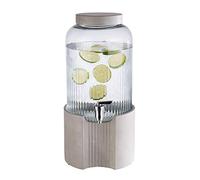 APS Beverage Dispenser "Element" - Premium concrete, 7 litri, distributore di bevande in vetro e acciaio inox con pareti spesse e robuste e un'ampia apertura per gli ingredienti
