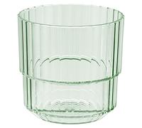 APS Bicchiere in plastica Tritan di alta qualità con 0,22 litri, senza BPA, impilabile, infrangibile, riutilizzabile, lavabile in lavastoviglie, 220 ml, verde chiaro