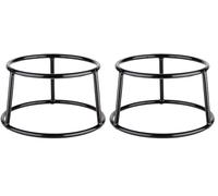 APS Buffet Supporto - Multi Round di Rivestimento in Metallo, Nero, Diametro 15,5/18 cm, Altezza: 10 cm (Confezione da 2)