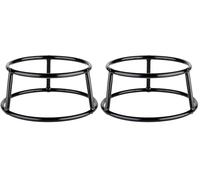 APS Buffet Supporto - Multi Round di Rivestimento in Metallo, Nero, Diametro 15,5/18 cm, Altezza: 8 cm (Confezione da 2)