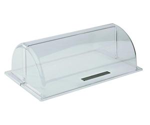 APS campana a scomparsa GN 1/1 ca, 53 x 32,5, altezza 17 cm in policarbonato con Designer - manico, cromato facile da utilizzare e display gerarchia