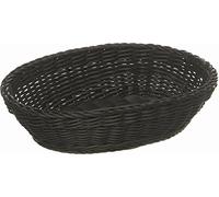 APS - Cestino Ovale in Polipropilene, 25 x 19 x 6,5 cm, Colore: Nero