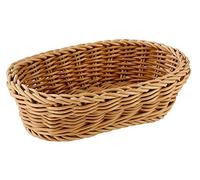 APS Basket, ovale "PROFI LINE" - Cestino, cestino di vimini in polipropilene - Dimensioni: 19 x 12 cm/Altezza: 6 cm/Colore: Marrone chiaro