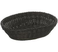 Cestino APS, ovale "PROFI LINE" - cestino, cestino di vimini in polipropilene - dimensioni: 32 x 23 cm/altezza: 7 cm/colore: nero