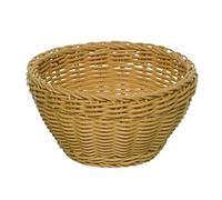 APS cestino rotondo "Profi Line", cestino in vimini beige, cestino in polipropilene, contenitore in vimini, cestino per pane, cestino per alimenti, diametro Ø 16 cm, altezza 8 cm