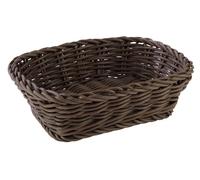 APS cesto rettangolare, in polipropilene, colore: caffè, 19 x 13 x 6 cm
