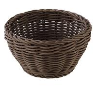 APS "Profi Line Cestino Rotondo, Cestino in Vimini Marrone Scuro, Cestino in Polipropilene, Ø 16 cm, Altezza 8 cm
