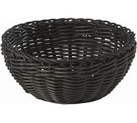 APS - Cesto Rotondo, in Polipropilene, Diametro 20 cm, Altezza 8 cm, Colore: Nero