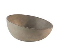 APS Ciotola Element - Ciotola in calcestruzzo di Alta qualità con Un Lato Inferiore Adatto ai mobili - Impilabile e con Le Dimensioni Ø: 26 x H: 7,5 cm / 13 cm per 1,7 Litri, Rotonda e smussata