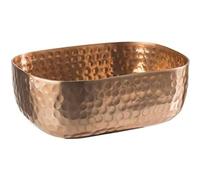 APS ciotola in alluminio con superficie in rame martellato, ciotola per il pane, per piatti freddi e caldi, 15,5 x 12,0 cm, 0,7 litri.