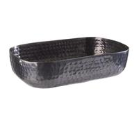 APS Ciotola alluminio con superficie martellata color canna di fucile per piatti freddi e caldi, 23,0 x 15,5 cm, 1,4 litri.