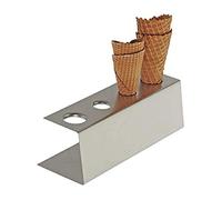 Aps Cono Gelato Stand 4 Fori. in Acciaio Inox.