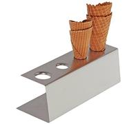 APS Cono Gelato Stand 4 Fori. in Acciaio Inox. - NUOVO