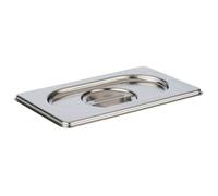 APS 81591 GN 1/9 coperchio senza incavo per cucchiaio, acciaio inossidabile, dimensioni 105 x 175 mm/altezza 25 mm