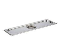 APS 81895 GN 2/4 coperchio senza incavo per cucchiaio, acciaio inossidabile, dimensioni 160 x 530 mm/altezza 30 mm
