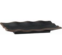 APS gk838 Marone vassoio in melamina, ondulata, 225 mm x 150 mm, colore: nero