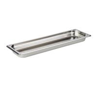 APS 81801 Contenitore GN 2/4, contenitore Gastronorm in acciaio inox, dimensioni 160 x 530 mm/altezza 40 mm/volume 2,4 litri