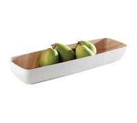 Aps GN 2/4 guscio di Frida in melamina 53 x 16,2 x 7,5 cm, dimensioni interne: Effetto legno, esterno: Bianco