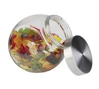 APS großes Vorratsglas, Vorratsdose mit Edelstahl Schraubdeckel 12,5 x 19cm, H: 18cm, Fassungsvermögen 1 Liter