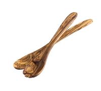 APS insalata server "Olive", composto da due cucchiai, prodotto da legno di ulivo sostenibile, cucchiai di legno, cucchiai di servizio, ogni 30,5 x 6,0 cm