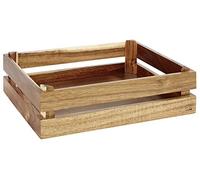 Aps Legno Box - Super Box in Legno di Acacia, 35 x 29 x 10,5 cm