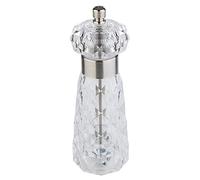 APS Macinapepe "Diamond", dispenser per pepe, contenitore trasparente in acrilico, macina in acciaio al carbonio, grado di macinatura regolabile, Ø 6 cm, altezza 18 cm