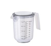 APS mixing cup with lid - misurino con bilancia per liquidi (l/ml), zucchero (g) e farina (g) / volume 1 litro/Ø 12,5 cm/altezza 16 cm/lavabile in lavastoviglie