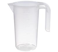 APS Misurino 0,25 litri, diametro 7 x altezza 12 cm, bicchiere in plastica con scala dimensionale esterna in rilievo, manico aperto, suddivisione in ml, lavabile in lavastoviglie