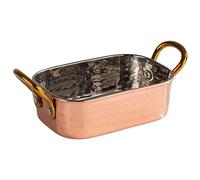 APS Mumbai 40735 - Mini padella in acciaio inox, effetto rame, 12,5 x 8,5 x 4,0 cm, 0,25 litri